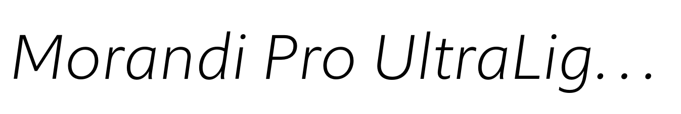 Morandi Pro UltraLight Italic